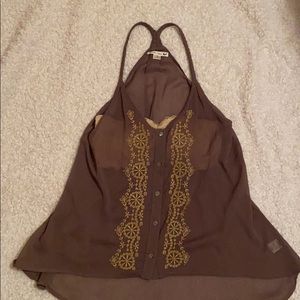 Double Zero sheer racer back tank top